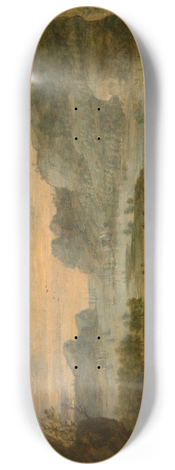 Lucas van Uden - Landscape with a Sunset 8.25 inch art skate deck