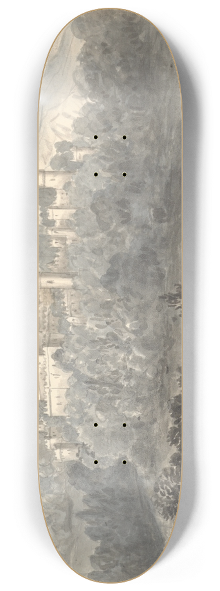 Anne Rushout - Gwrich Castle from the Road August 1830 8.25 inch art skate deck