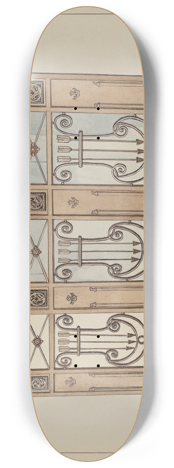 Lucien Verbeke - Iron Gate and Fence 8.25 inch art skate deck