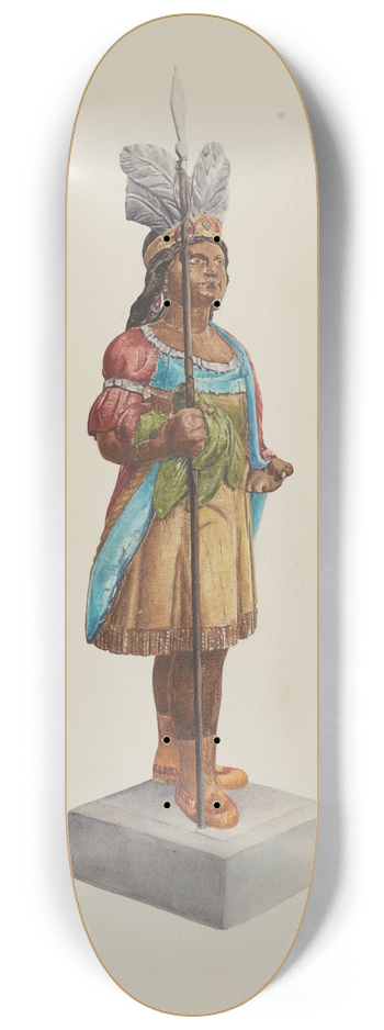 Lucille Lacoursiere - Cigar Store Indian 8.25 inch art skate deck