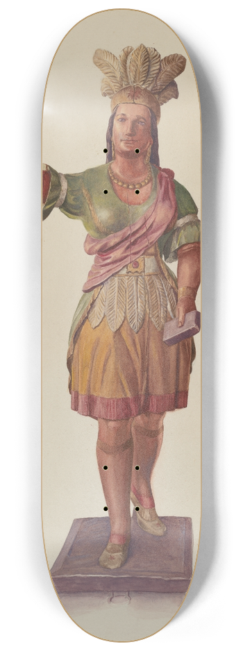 Lucille Lacoursiere - Cigar Store Pocahontas 8.25 inch art skate deck