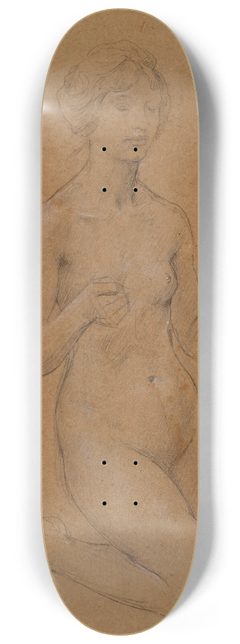 Luc-Olivier Merson - Femme nue agenouille 8.25 inch art skate deck