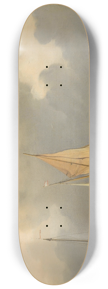 Ludolf Bakhuysen - Sea off the Coast, with Spritsail Barge 8.25 inch art skate deck