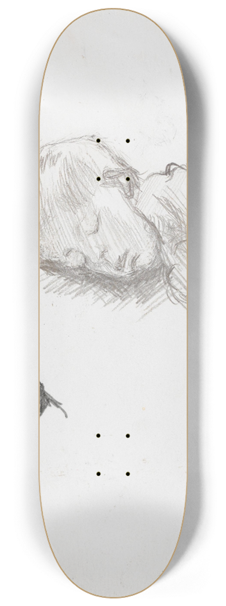Ludvig Karsten - Ansikt; sovende barn 8.25 inch art skate deck