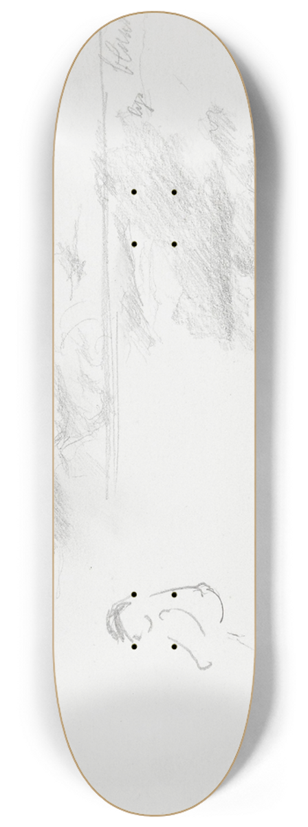 Ludvig Karsten - Figurriss; landskap 8.25 inch art skate deck