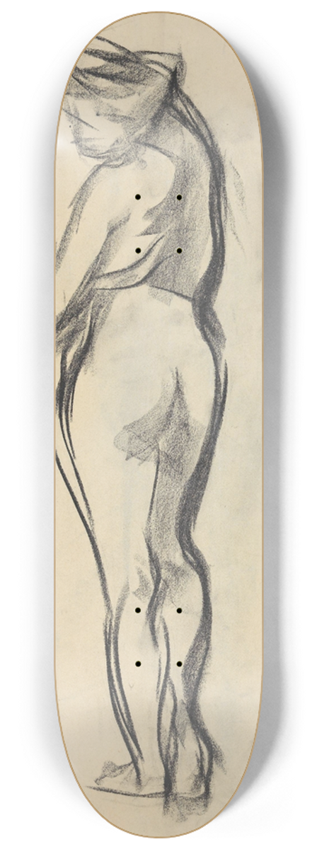 Ludvig Karsten - Ryggvendt kvinneakt 8.25 inch art skate deck