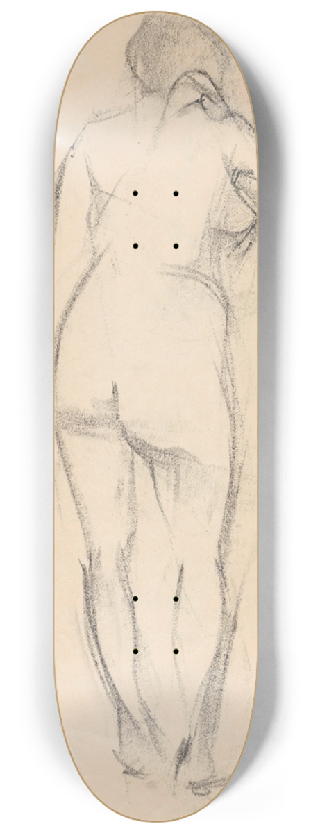 Ludvig Karsten - Stende ryggvendt kvinneakt 8.25 inch art skate deck