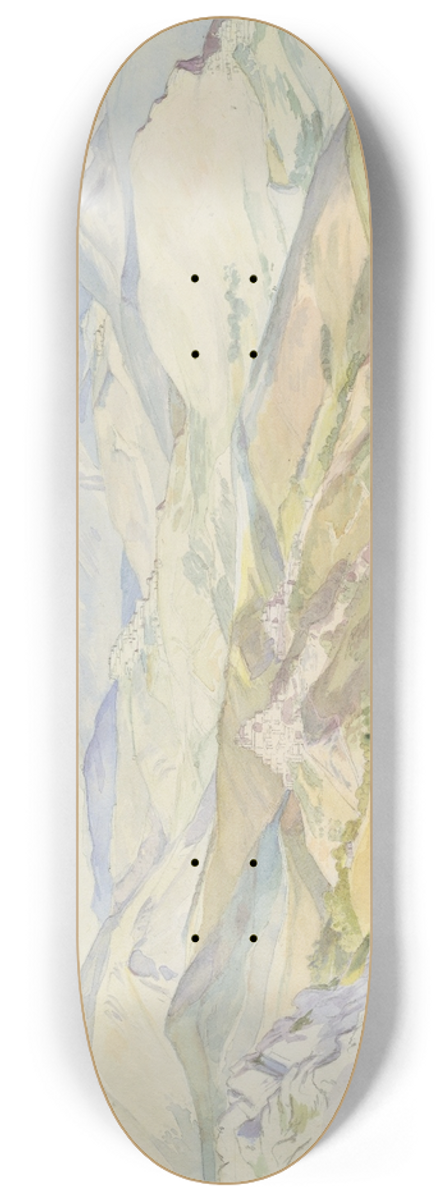 Ludwig Deurer - The Sabine Hills and Rocca Santo Stefano Seen from Civitella 8.25 inch art skate deck