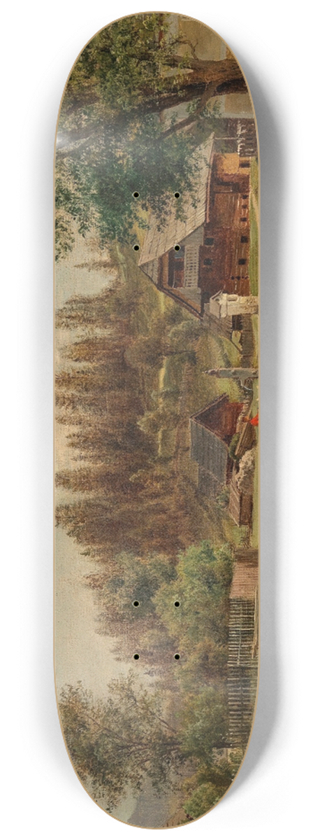 Ludwig Halauska - Blick auf das Dorf Tutschach bei Aflenz 8.25 inch art skate deck