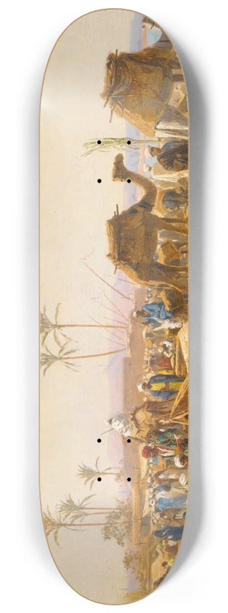 Ludwig Hans Fischer - The street market 8.25 inch art skate deck
