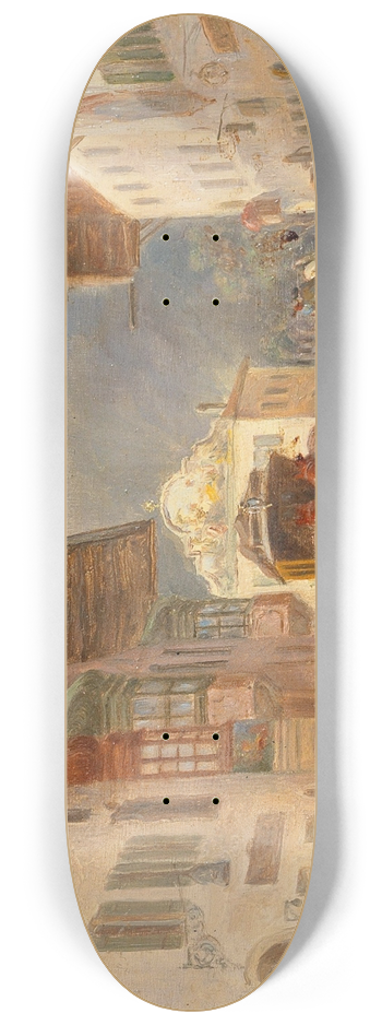 Ludwig Mller-Cornelius - Arrival of the Post Coach in Mittenwald 8.25 inch art skate deck