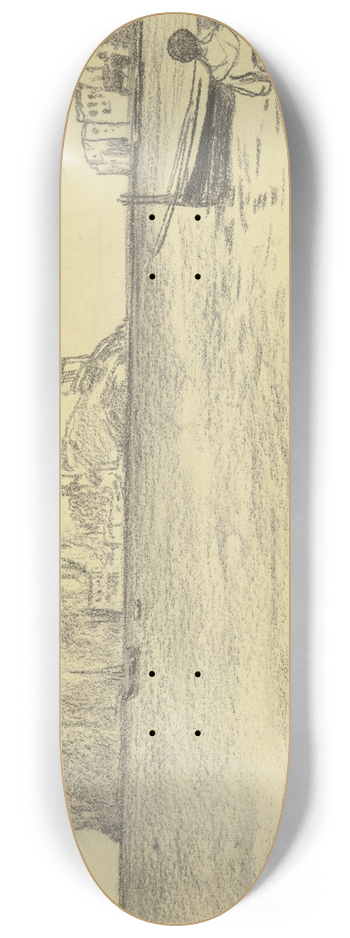 Ludwig von Hofmann - Castle dIschia 8.25 inch art skate deck