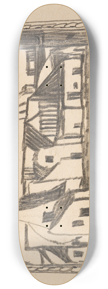 Adolf Hlzel - Dorfansicht 8.25 inch art skate deck