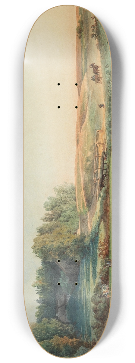 Luigi Premazzi - A view of the surroundings of Saint Petersburg 8.25 inch art skate deck
