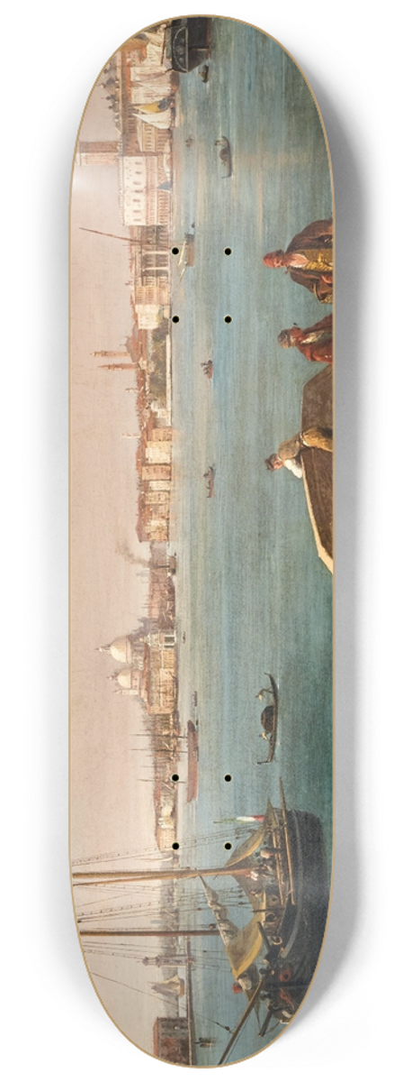 Luigi Querena - Venice, the Riva degli Schiavoni 8.25 inch art skate deck