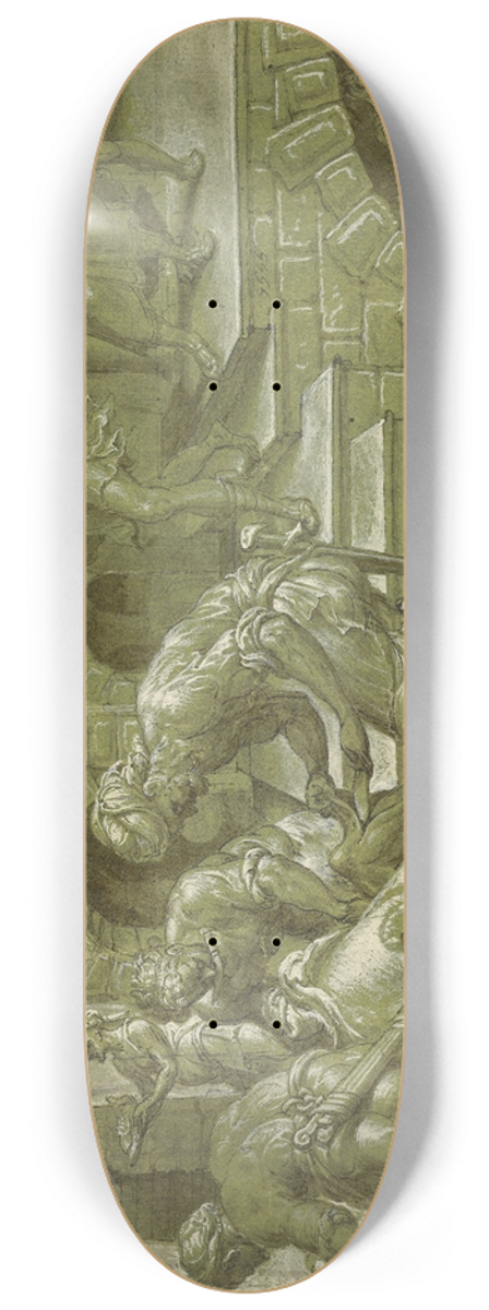 Maarten Van Heemskerck - The Parable of the King Who Prepared a Wedding 8.25 inch art skate deck