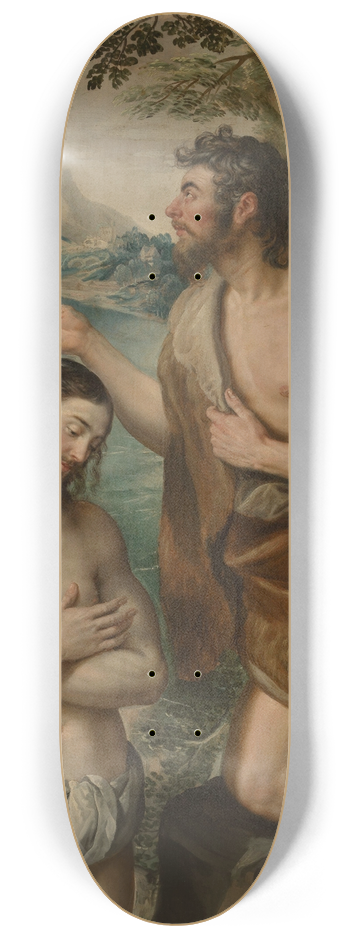 Maerten De Vos - The Baptism of Christ 8.25 inch art skate deck