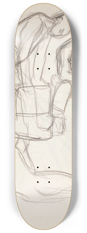 Magnus Enckell - Miehi eri asennoissa, luonnos 8.25 inch art skate deck