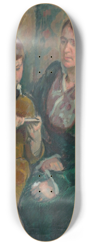 Magnus Enckell - Mrs. Esther Cederhvarf with Her Son 8.25 inch art skate deck