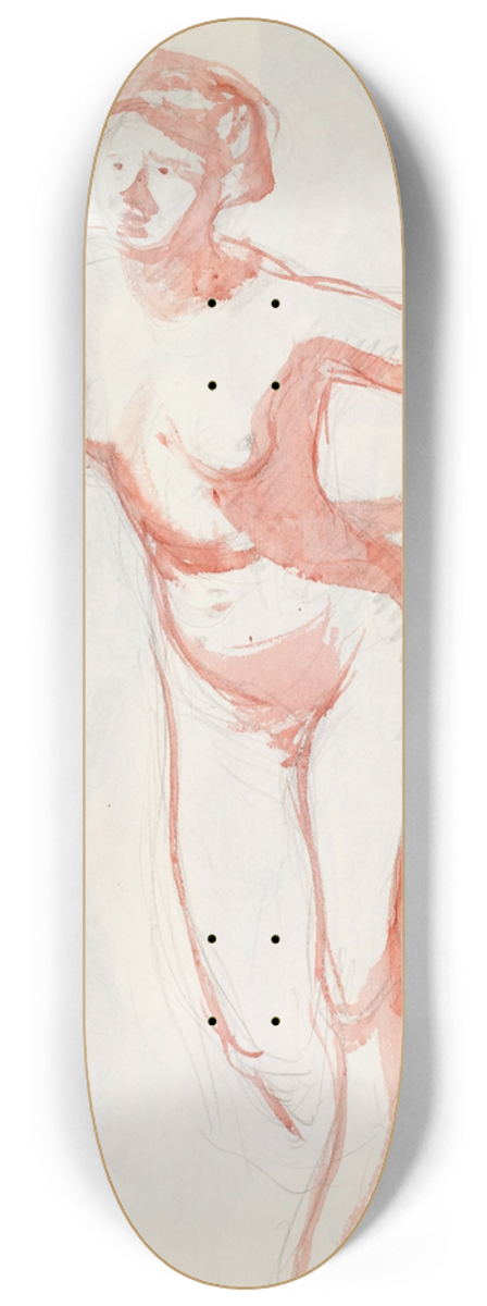 Magnus Enckell - Seisova alaston malli, luonnos 8.25 inch art skate deck
