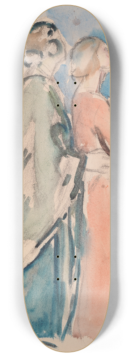 Magnus Enckell - Sketch for the stained glass window Christus Resurrexit in Pori Church 8.25 inch art skate deck