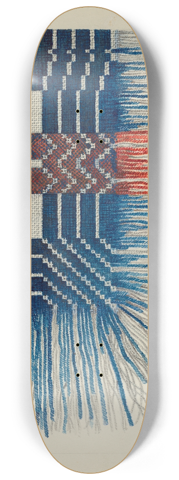 Magnus S. Fossum - Woven Coverlet (Detail) 8.25 inch art skate deck