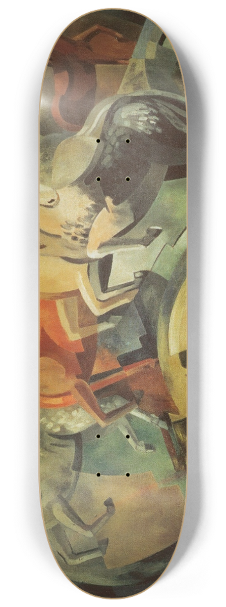 Mainie Jellett - Abstraction of horses 8.25 inch art skate deck