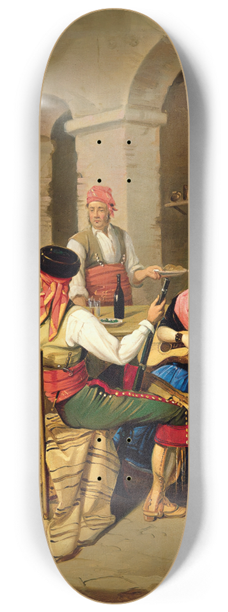 Manuel Cabral Aguado Bejarano - Scene in a Country Inn 8.25 inch art skate deck