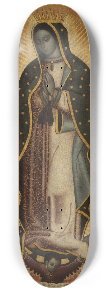 Manuel de Arellano - Virgin of Guadalupe (La Virgen de Guadalupe) 8.25 inch art skate deck