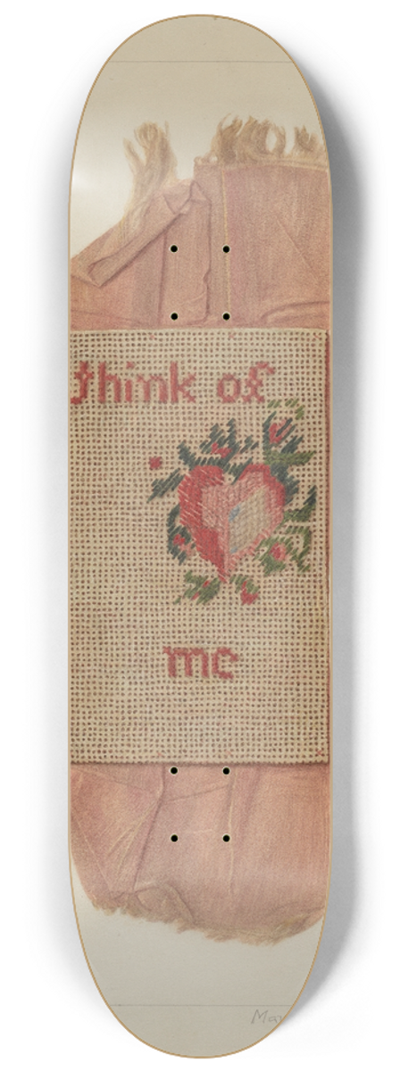 Manuel G. Runyan - Bookmark (Valentine) 8.25 inch art skate deck