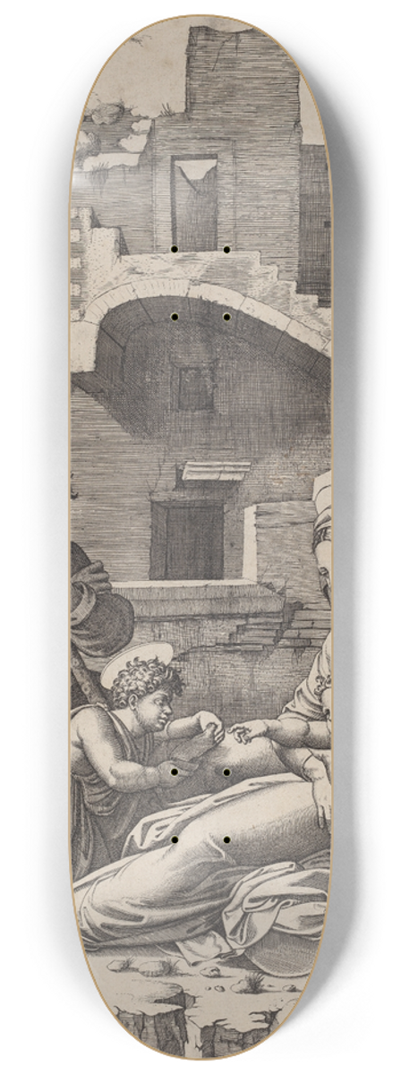 Marcantonio Raimondi - The Holy Family 8.25 inch art skate deck