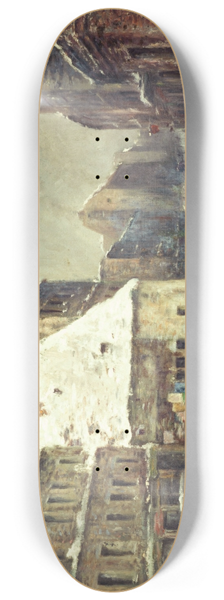 Marcel Cogniet - La Rue du Mont-Cenis, effet de neige 8.25 inch art skate deck