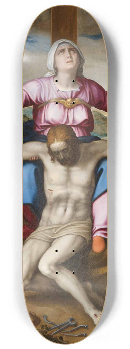 Marcello Venusti - The Piet with two Angels 8.25 inch art skate deck