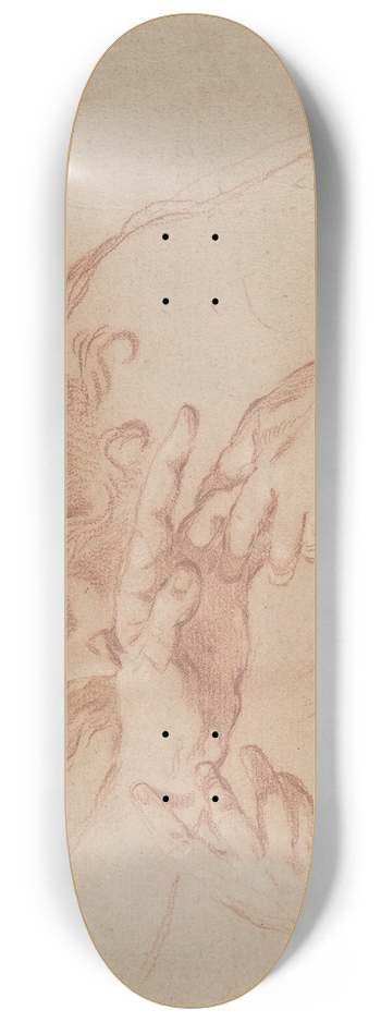 Marco Benefial - Youth Kissing an Outstretched Hand 8.25 inch art skate deck