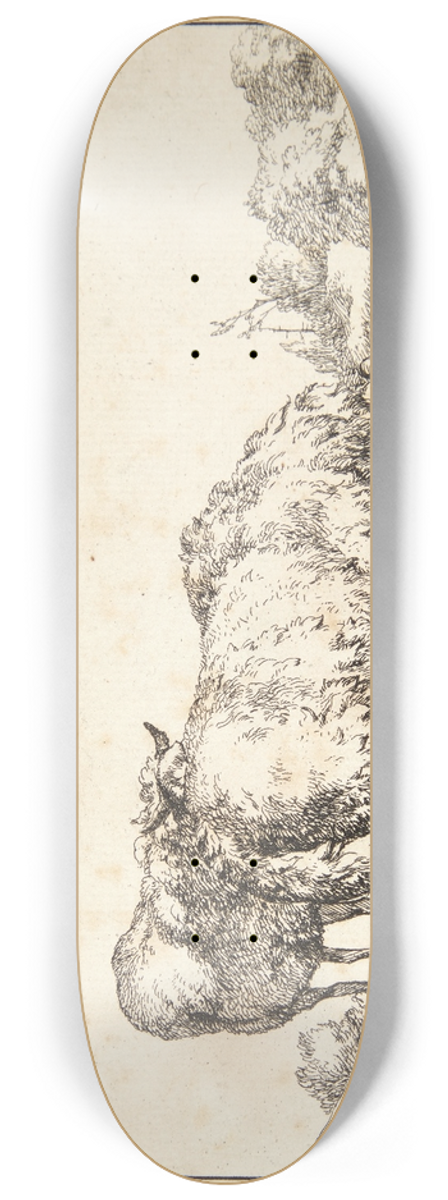 Marcus de Bye - Grssende fr, vendt mod hjre 8.25 inch art skate deck