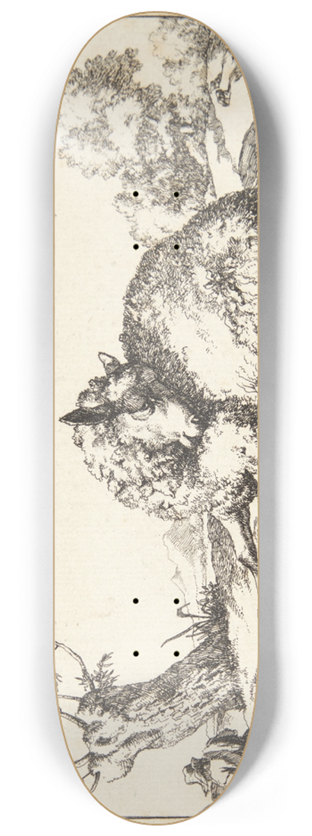 Marcus de Bye - Liggende fr, hovedet vendt mod skulderen 8.25 inch art skate deck