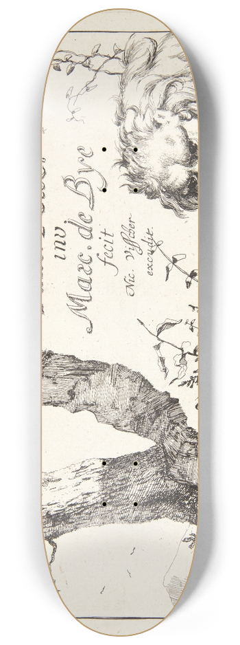 Marcus de Bye - Titelblad til Lver, bjrne, ulve og svin 8.25 inch art skate deck