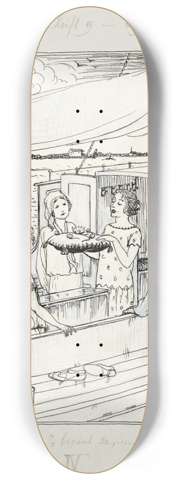 Anny Leusink - Meisje presenteert een voorwerp op een kussen 8.25 inch art skate deck