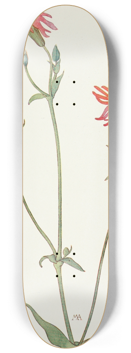 Margaret Armstrong - Indian Pink 8.25 inch art skate deck