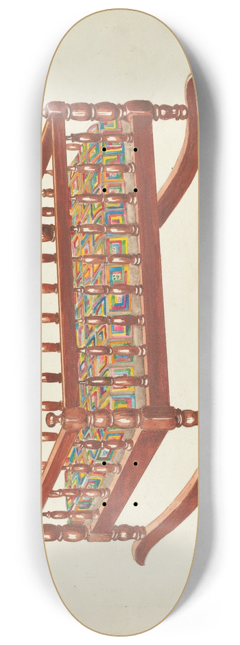 Margaret Linsley - Dolls Cradle and Quilt 8.25 inch art skate deck