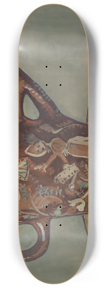 Margaret Stottlemeyer - Pa. German Watering Can 8.25 inch art skate deck