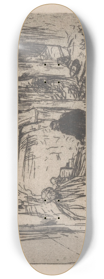 Marius Bauer - Bazaar in Constantinopel 8.25 inch art skate deck