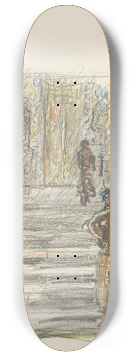 Marius Bauer - Figuren op een tempeltrap 8.25 inch art skate deck