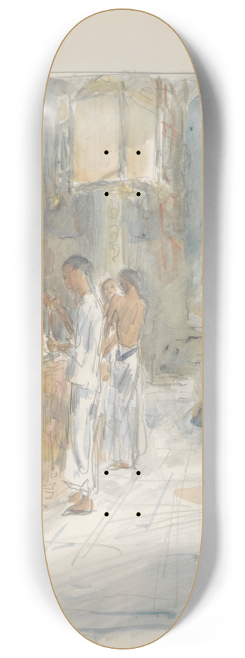 Marius Bauer - Mannen die kaarsen branden bij een altaar 8.25 inch art skate deck