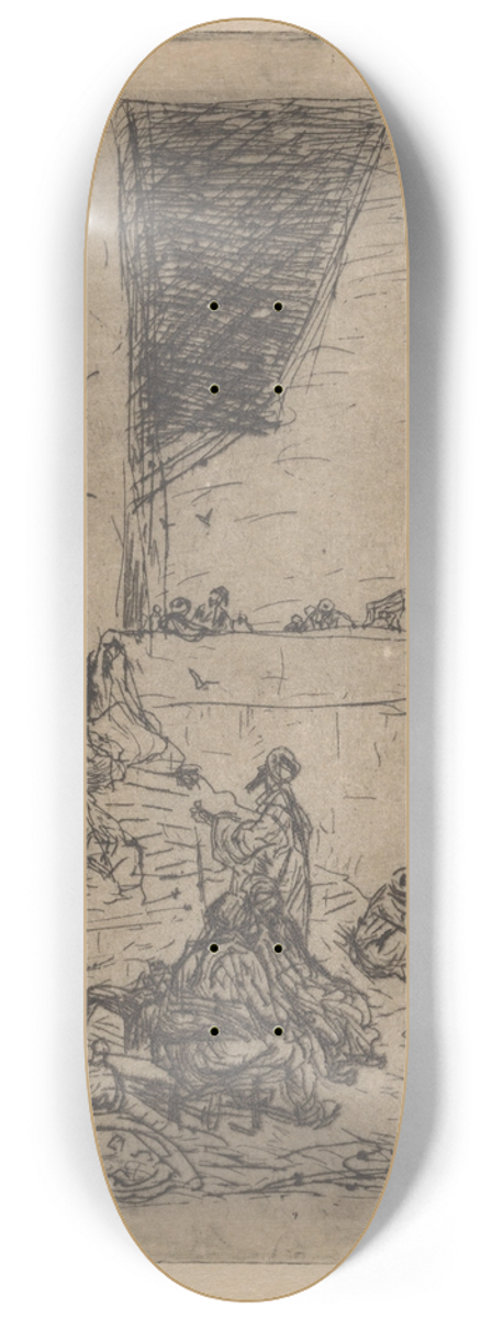 Marius Bauer - Markt voor een moskee 8.25 inch art skate deck