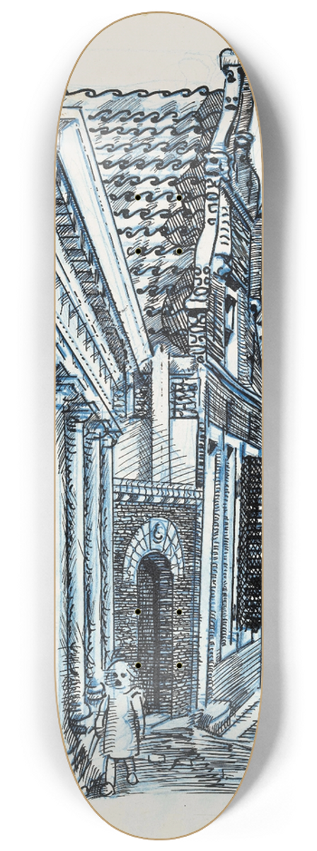 Martin Monnickendam - Gezicht langs het Waaggebouw te Monnickendam 8.25 inch art skate deck
