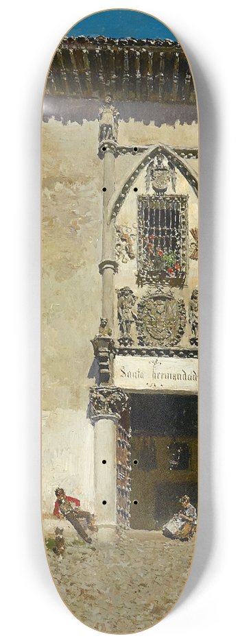 Martin Rico y Ortega - A Spanish courtyard 8.25 inch art skate deck