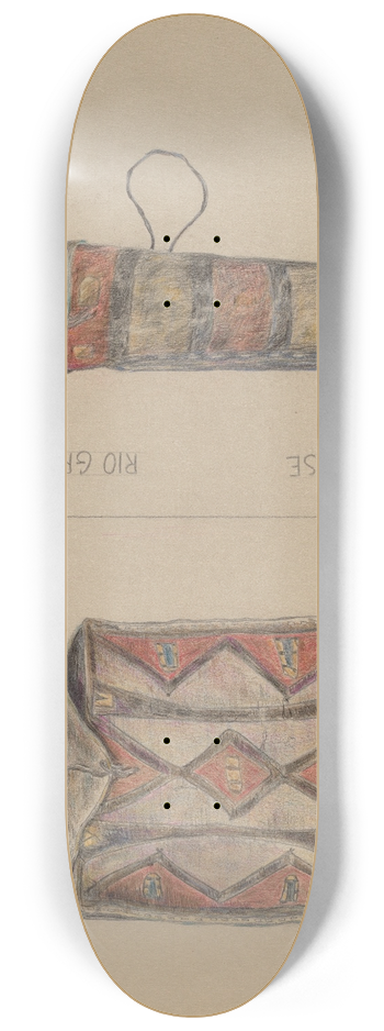 Mary Berner - Medicine Bag and Feather Case 8.25 inch art skate deck