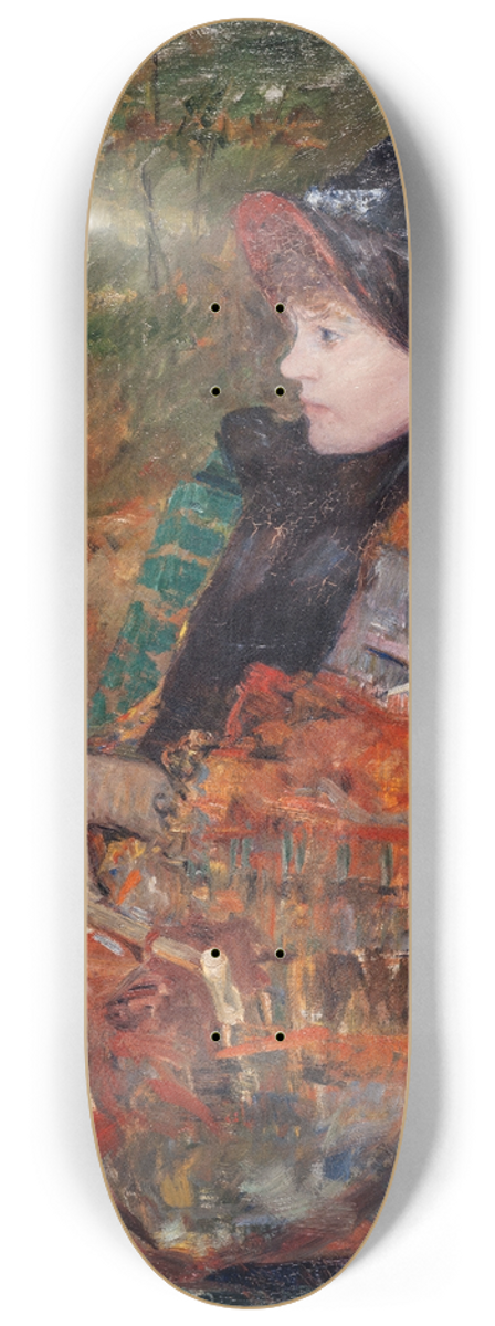 Mary Cassatt - Automne, portrait de Lydia Cassatt 8.25 inch art skate deck