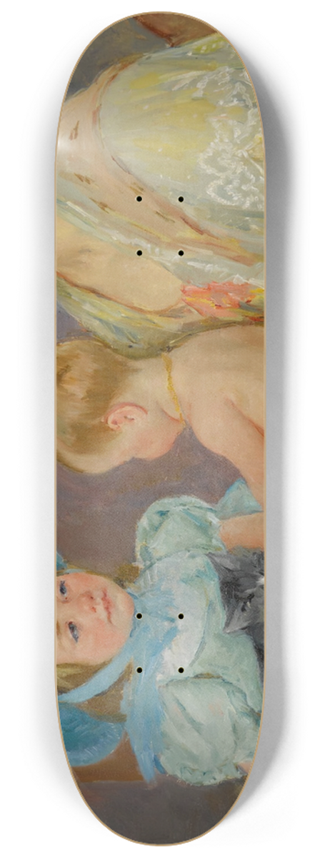 Mary Cassatt - Children Playing with a Cat 8.25 inch art skate deck